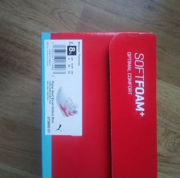 Puma running shoes pacer next excel pink inner sz 8 1/2 soft memory foam - Picture 6 of 7